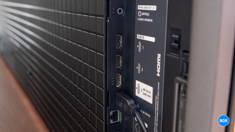 Ports on the Sony Bravia 8 II