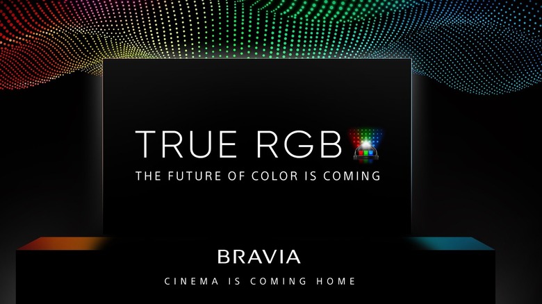 Sony promotional image of True RGB Bravia TV