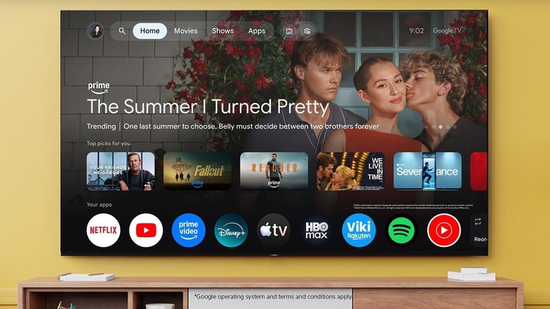 Sony Bravia 6 Series OLED with Google TV streaming platform onscreen.