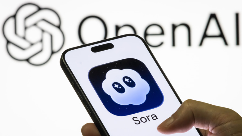 The Sora app icon on an iPhone.