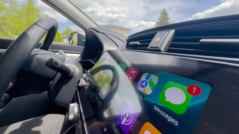 CarPlay on a vehicle infotainment system