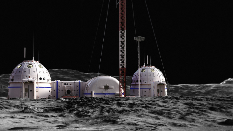 Research base on the lunar surface