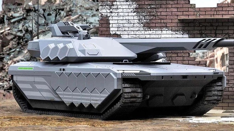 Hyundai Rotem K3 concept MBT with unique stealth design.