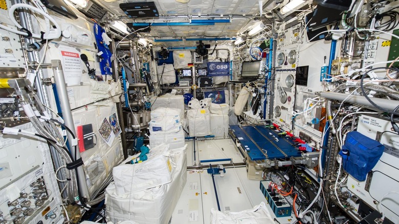 A view of the Columbus Module aboard the International Space Station (ISS)