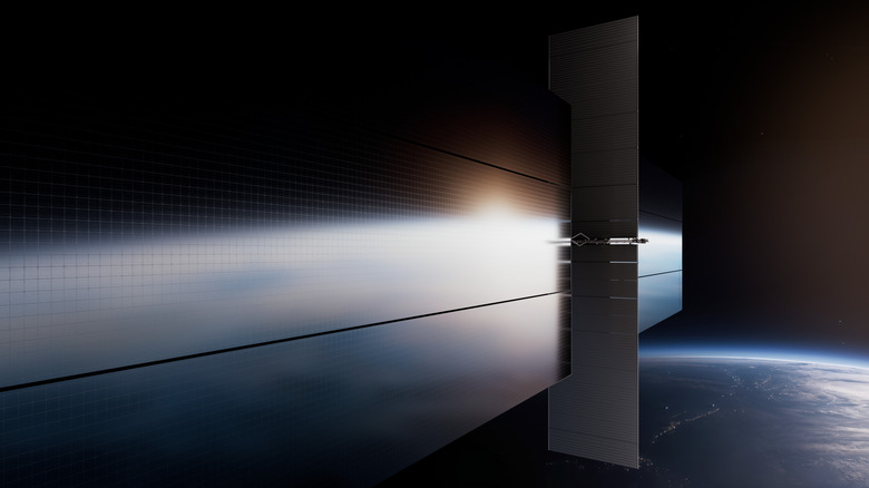 A 3D rendering of SpaceX's AI1 Satellite in space