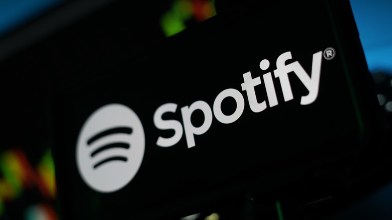Spotify logo displayed on a screen