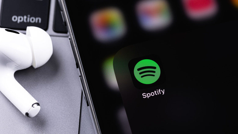 spotify app icon on a smartphone