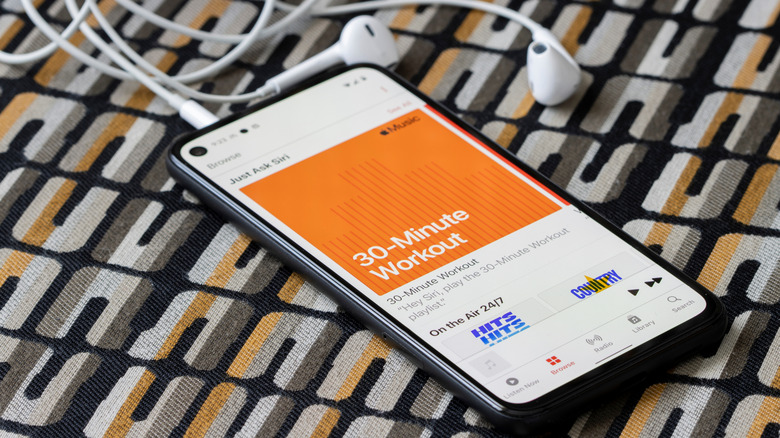 Apple Music on an Android phone.