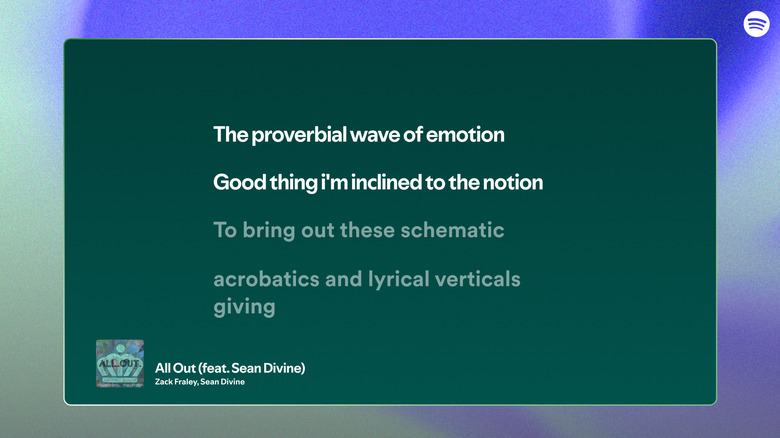 New lyrics UI for Spotify on Apple TV