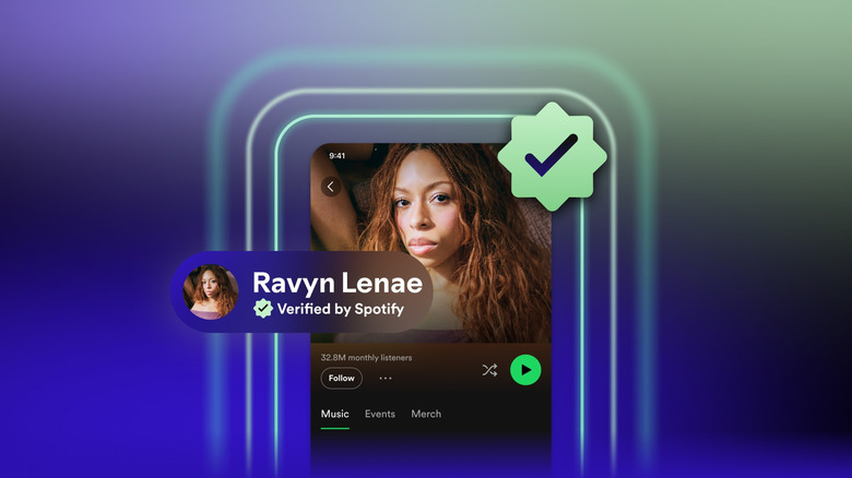 Spotify Verified artist badge example with Ravyn Lenae.