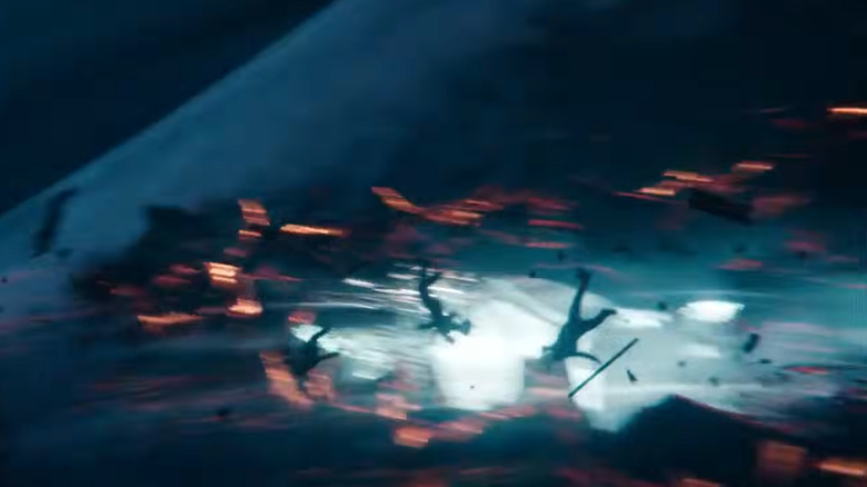 People flung into the void of space after the Enterprise is hit