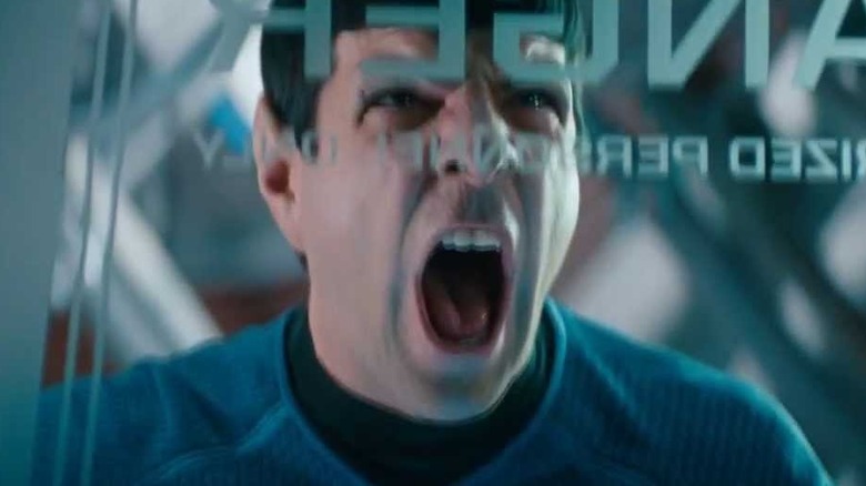 Spock (Zachary Quinto) screaming