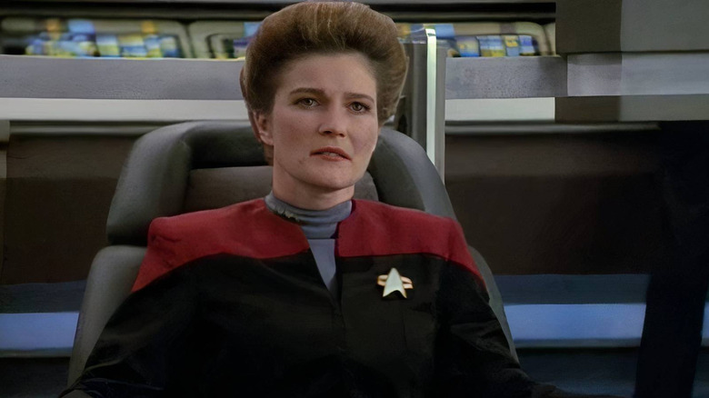 Katherine Mulgrew as Captain Janeway on Star Trek: Voyager