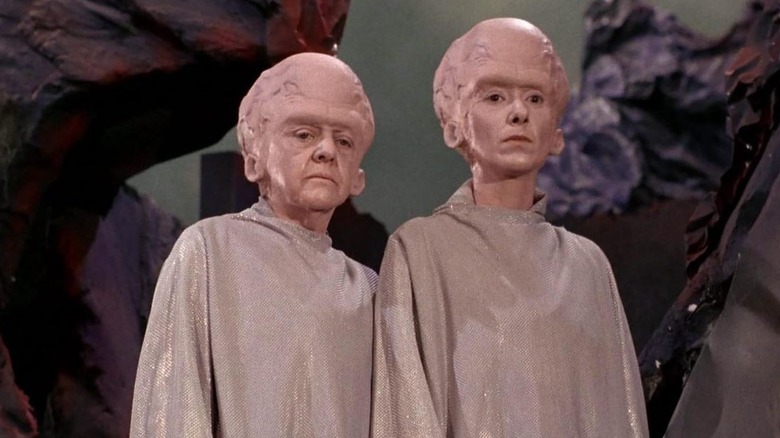 A screenshot of the Talosians from the Star Trek The Cage pilot episode.