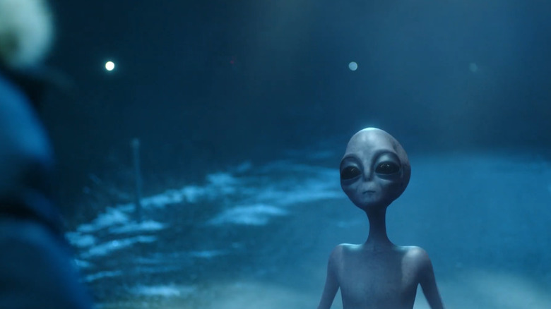 A grey alien from Resident Alien