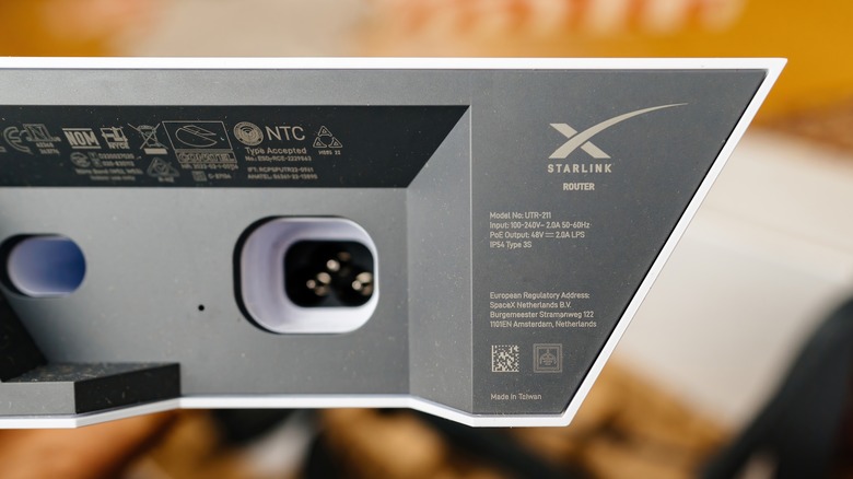 A close up view of Starlink router