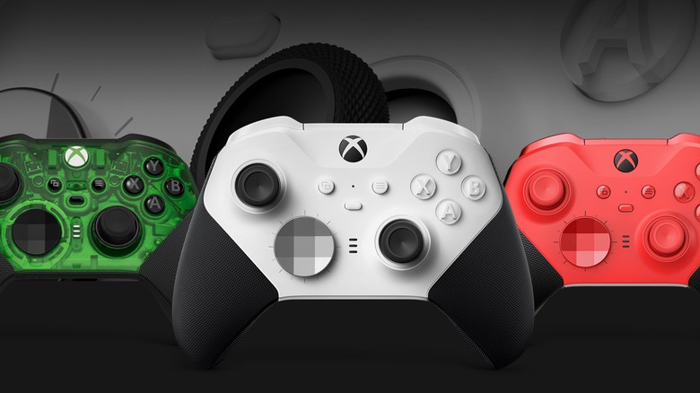 Webpage banner of the Xbox Elite  Wireless Controller Series 2 in different colors