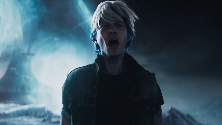Tye Sheridan as Wade Watts' avatar screaming in Ready Player One