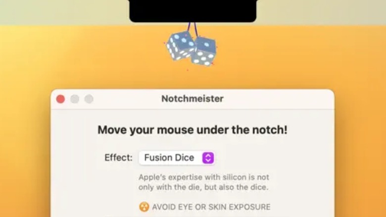 Screenshot of Notchmeister on a MacBook display