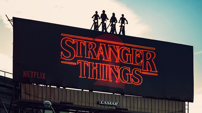 A billboard advertising the second season of Netflix's "Stranger Things."