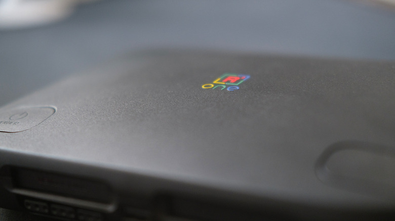 Close up of the RetroRemake SuperStation One logo on top of console