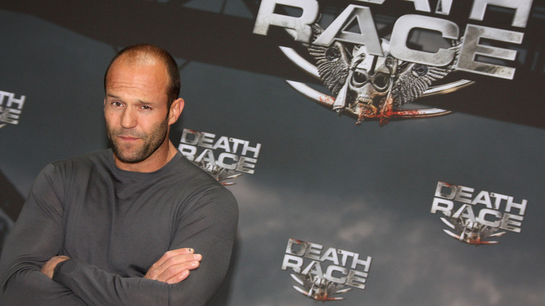 Actor Jason Statham at a publicity event for "Death Race" in 2008.