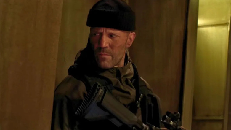 Lee Christmas (Jason Statham) looking out in Expend4bles