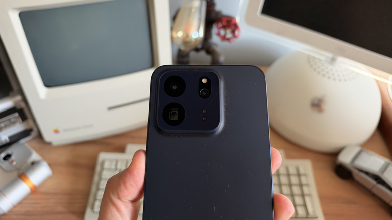 Close-up of the camera array on the TCL P80 Ultra