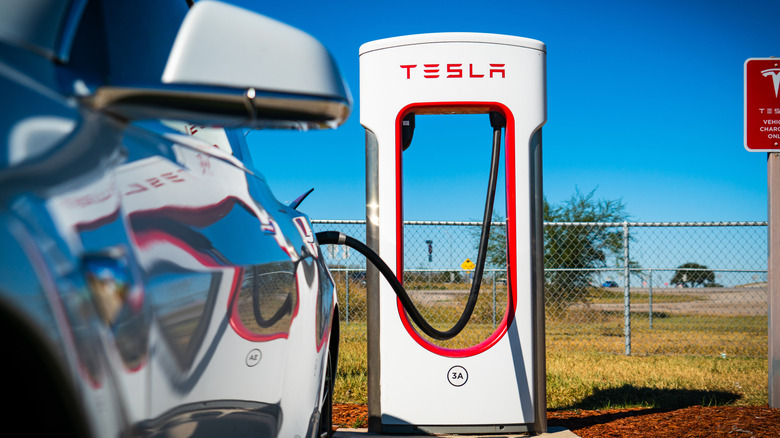 Tesla charging station