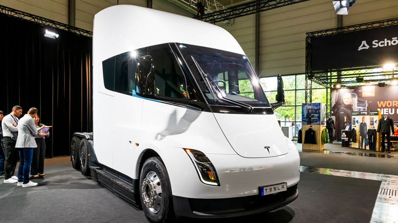 Tesla Semi at a car show in Hannover Germany