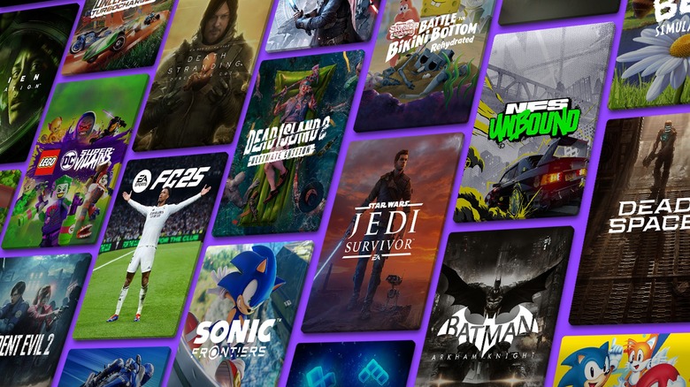 Thumbnails of games available on Amazon Luna