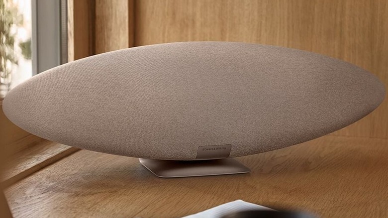 the Bowers & Wilkins Zeppelin Pro speaker on a desk