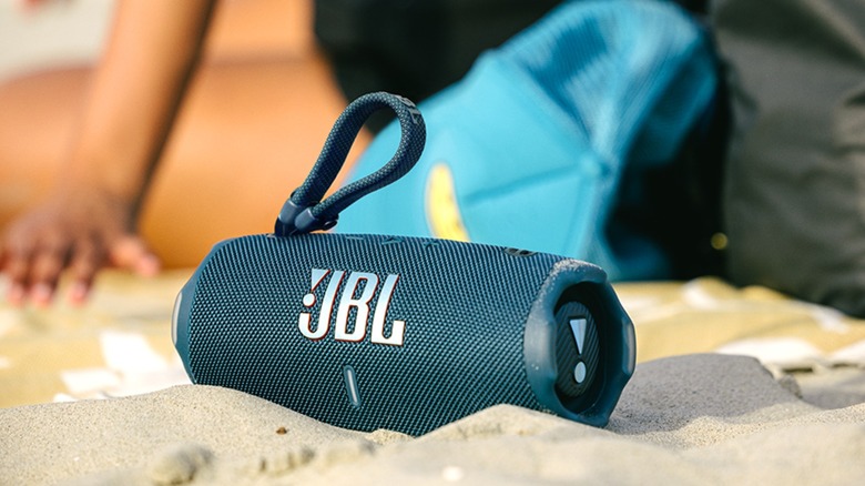 the JBL Charge 6 on sand