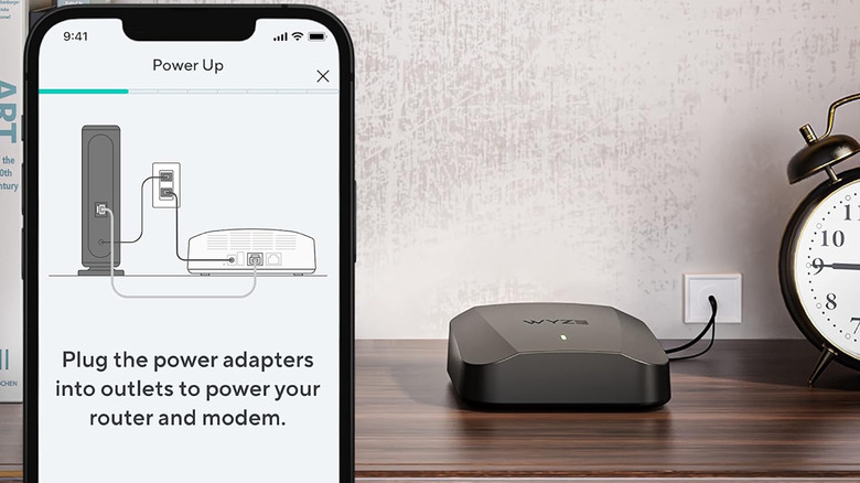 Wyze connected to internet with Wyze application open on smartphone