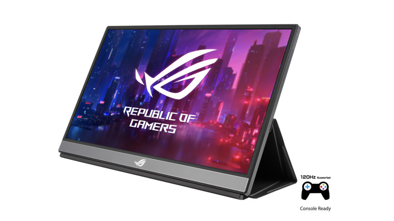 The Asus ROG Strix XG17AHPE portable monitor on a white background