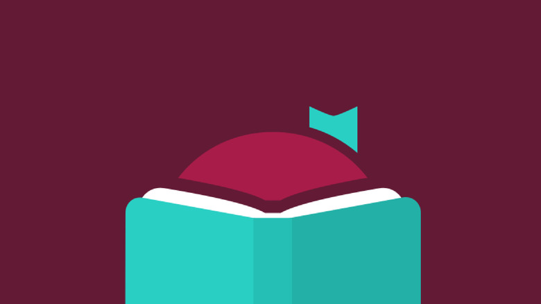 The Libby app logo on a maroon background
