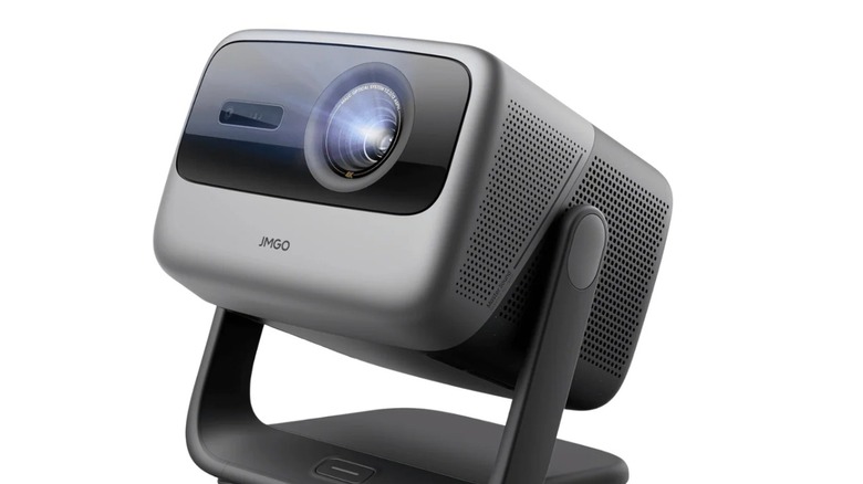 The JMGO N1S Ultimate with a white background