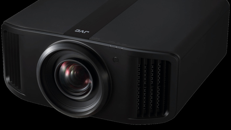 The JVC DLA-NZ9 with a grey background