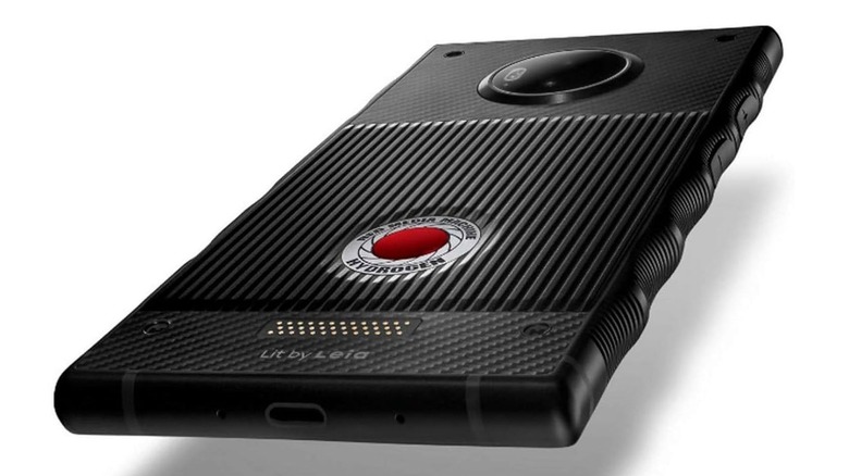The back of a Red Hydrogen One phone