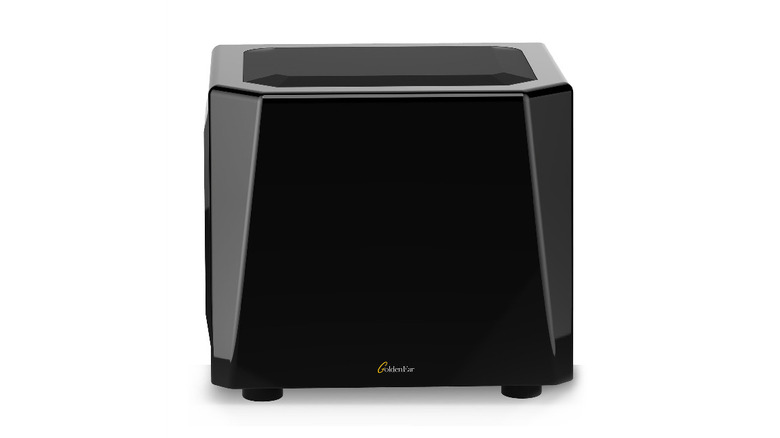 The GoldenEar SuperSub XXL on a white background