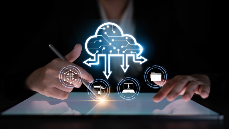 Illustration of cloud storage concept