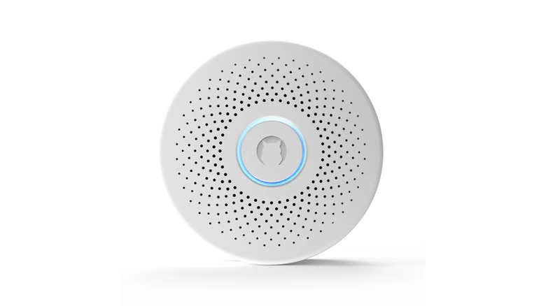 The Owl Wired smoke alarm on a white background.