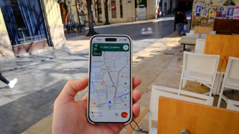 Google Maps displayed on a smartphone
