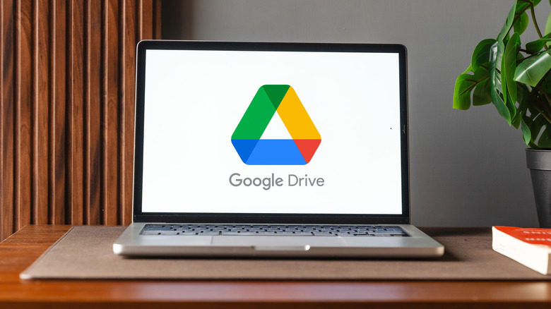 Google Drive splash screen on a laptop