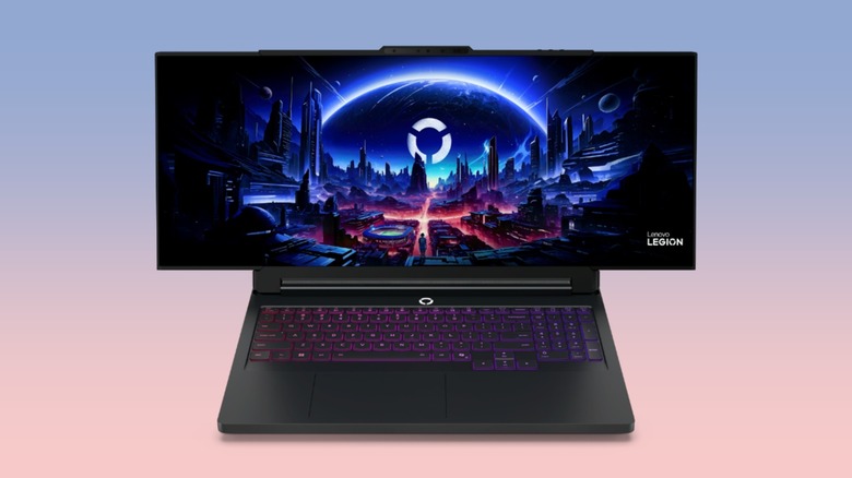 Lenovo Legion Pro Rollable laptop concept against a gradient background