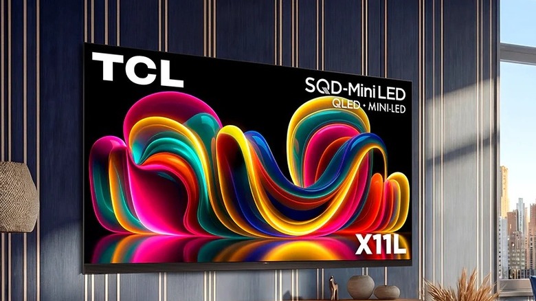 TCL X11L SQD-Mini LED TV mounted to a wall