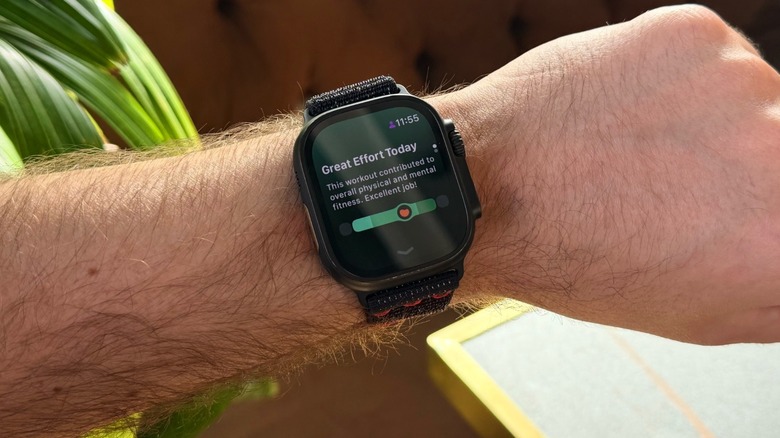 Gentler Streak app being displayed on an Apple Watch Ultra 2