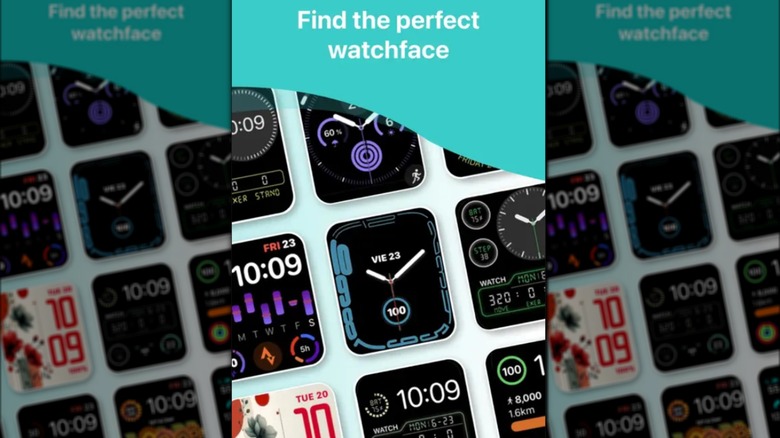 Buddywatch Watch Faces app with several different watch faces that the app offers