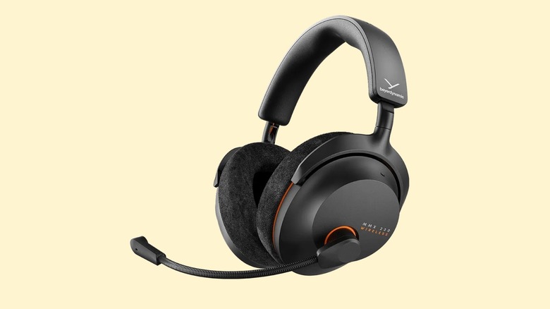 A pair of headphones with a microphone