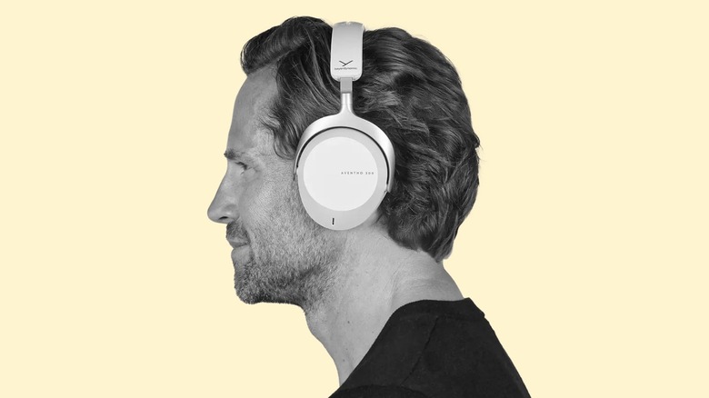 A man wearing headphones